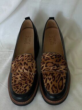 Naturalizer DARRY 2 loafers Lug Sole with “Real Cow Hair” New without box Size 8